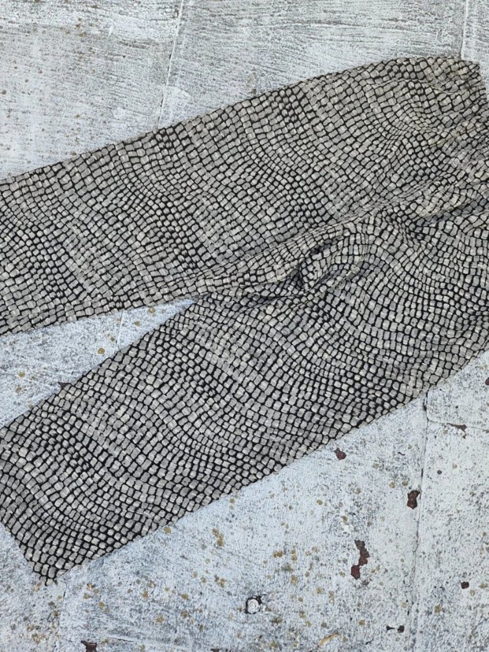 Josephine Chaus Petite Women Dress Pants Black Tan Lined Snakeskin Pull On 10 - Picture 7 of 9